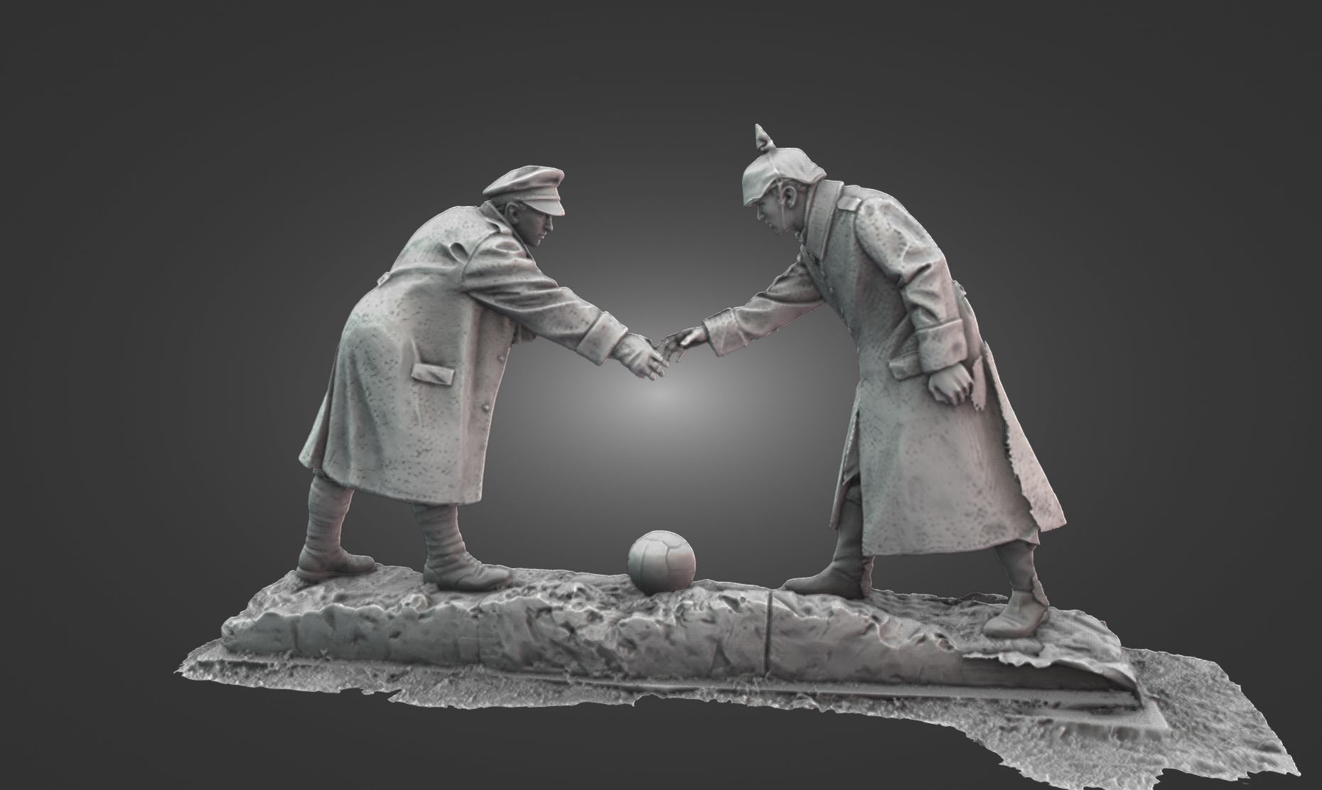 Christmas Truce statue